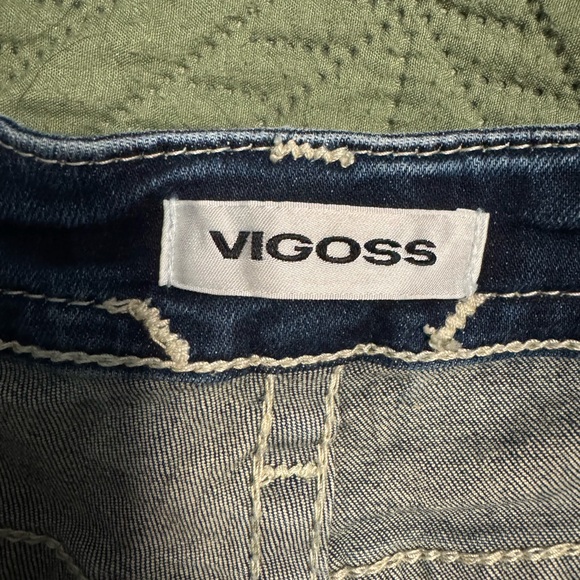 Maurice’s Vigoss Sequin Skinny Jeans Arrow Stitch NWOT pocket sequins size 12 - Picture 3 of 13